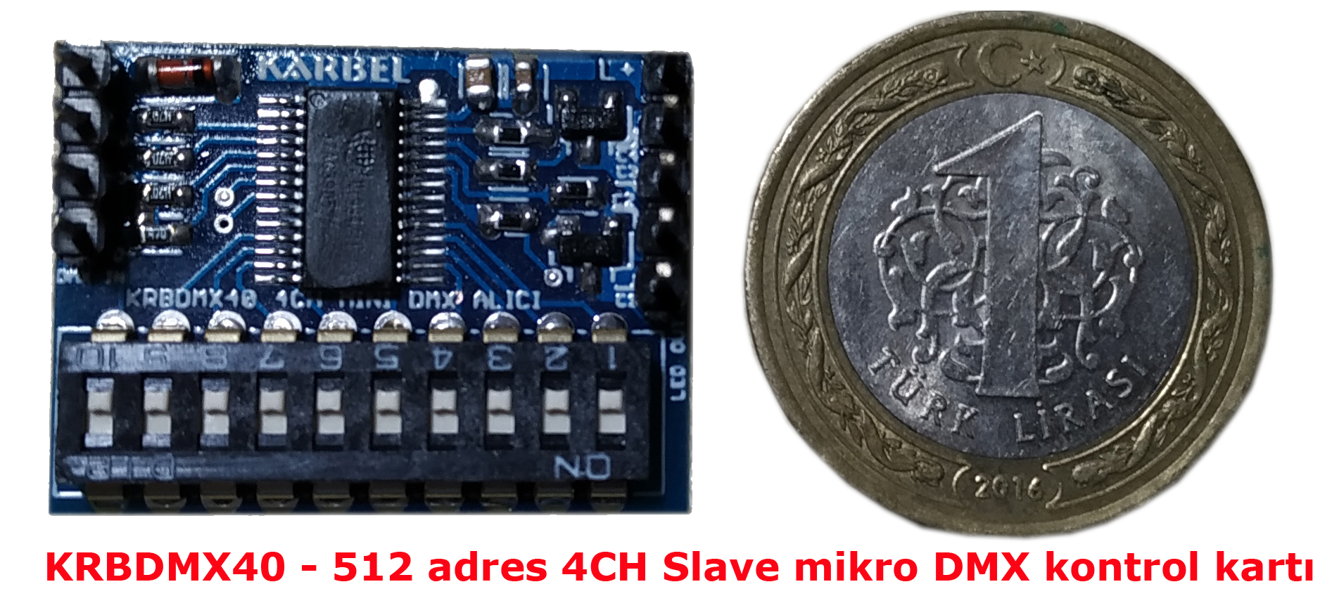 KRBDMX40 - 4CH SLAVE MİKRO DMX KONTROL KARTI