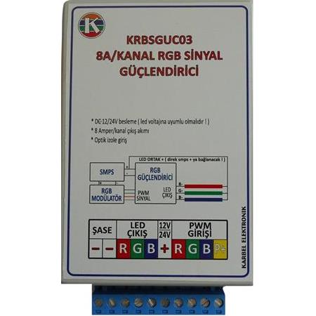 KRBSGUC03 - 8A/KANAL RGB SİNYAL GÜÇLENDİRİCİ
